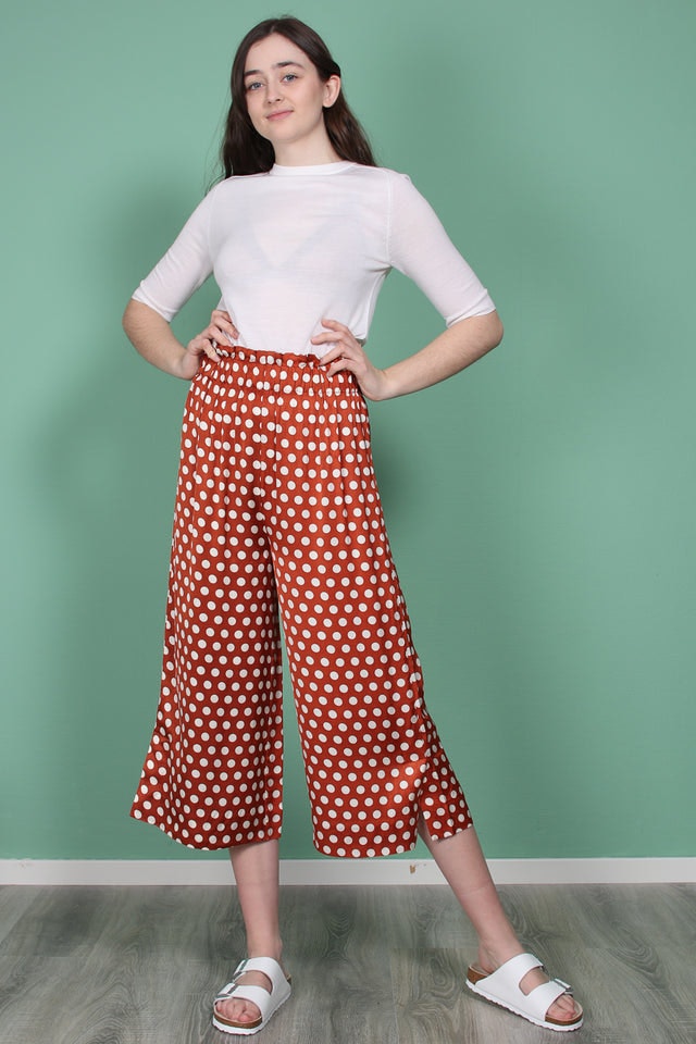 Spotty HW Trousers - Rustic Brown - Second Female - Bukser & Shorts - VILLOID.no