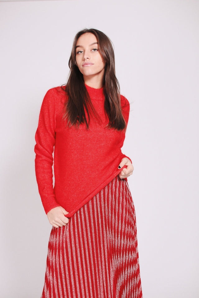 Brook Knit O-neck - Poinciana - Second Female - Gensere - VILLOID.no