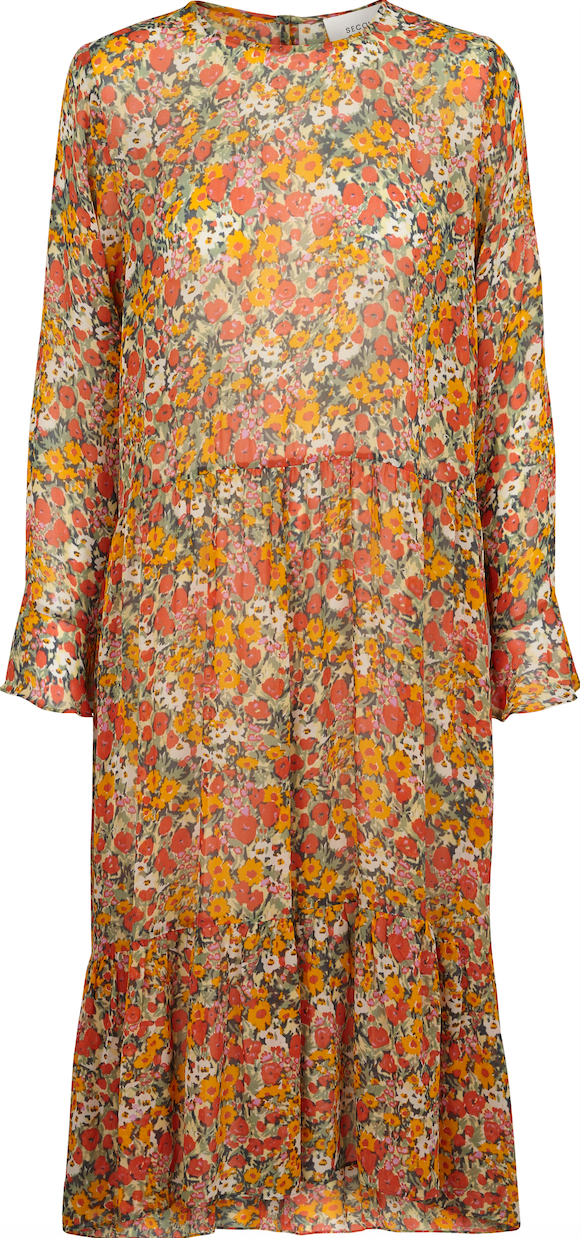 Bloom Dress - Blazing Orange - Second Female - Kjoler - VILLOID.no