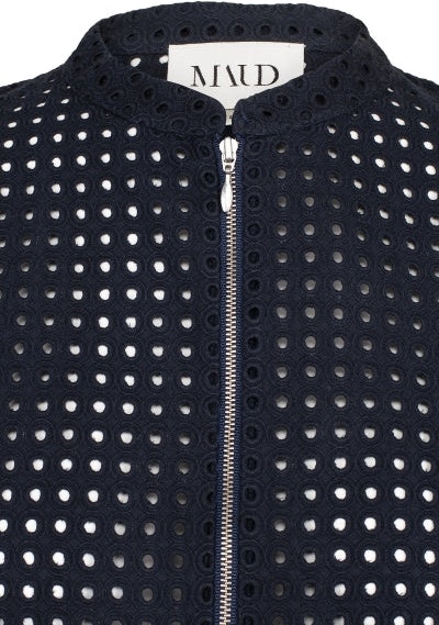 Zip Up Lace Top - Sky Captain - MAUD - T-skjorter & Topper - VILLOID.no