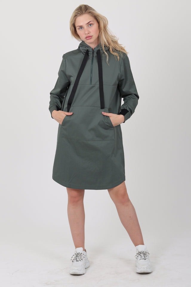 Narwhal Hooded Dress - Teal - Holzweiler - Kjoler - VILLOID.no