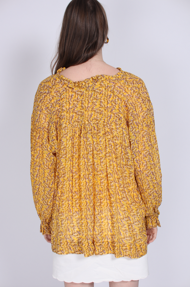 Branch LS Blouse - Daffodil - Second Female - Bluser & Skjorter - VILLOID.no