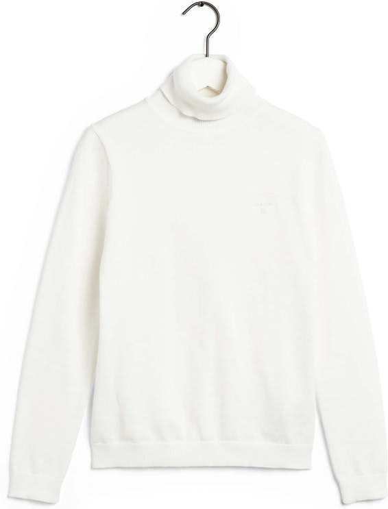 LT Weight Cotton Turtleneck - Eggshell - GANT - Gensere - VILLOID.no