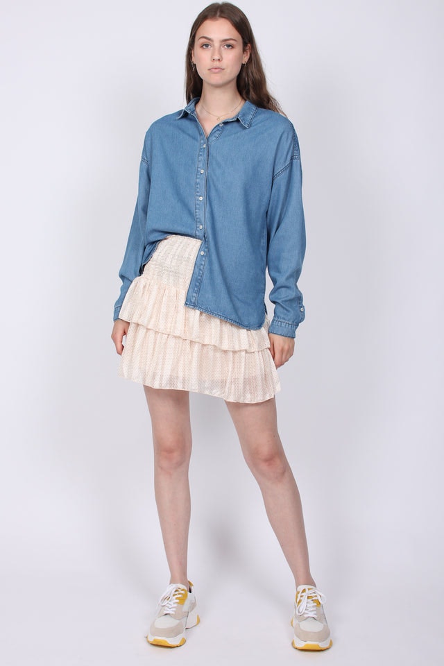 Lyle Shirt - Blue Denim - Second Female - Bluser & Skjorter - VILLOID.no