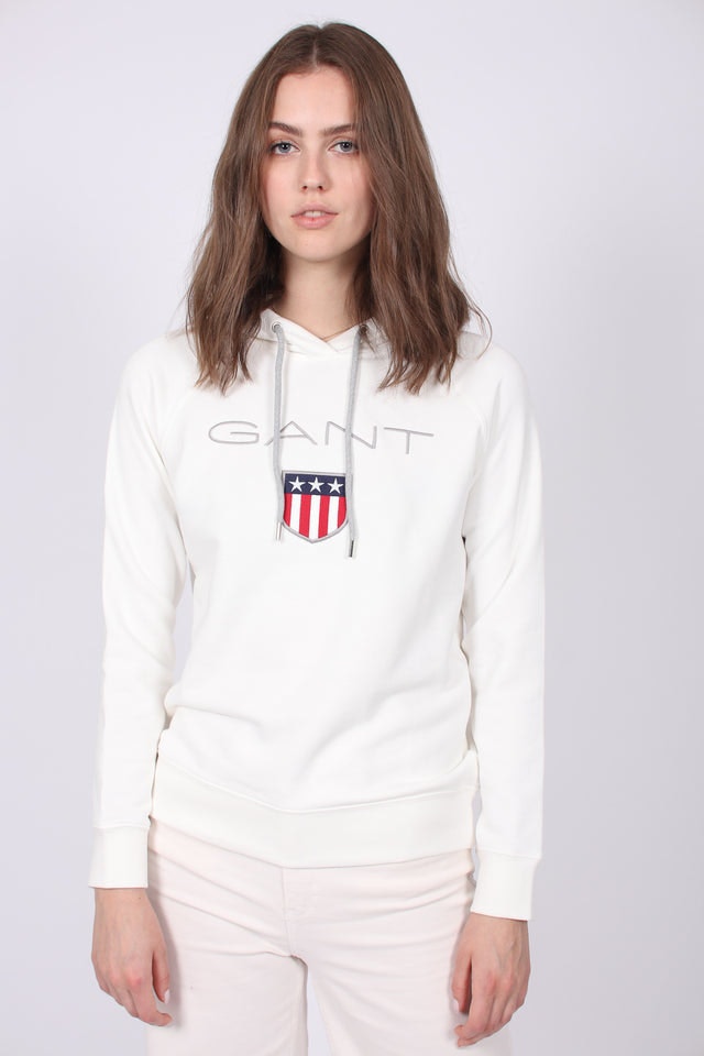 Gant Shield Sweat Hoodie - Eggshell - GANT - Gensere - VILLOID.no