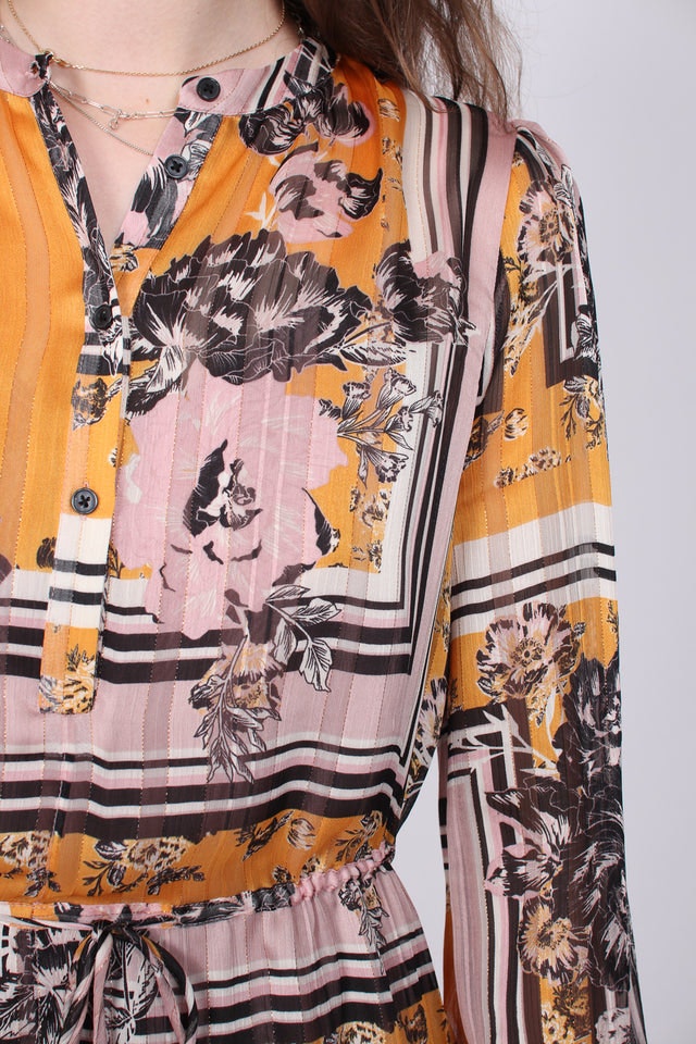 Valley LS Maxi Dress - Inca Gold - Second Female - Kjoler - VILLOID.no