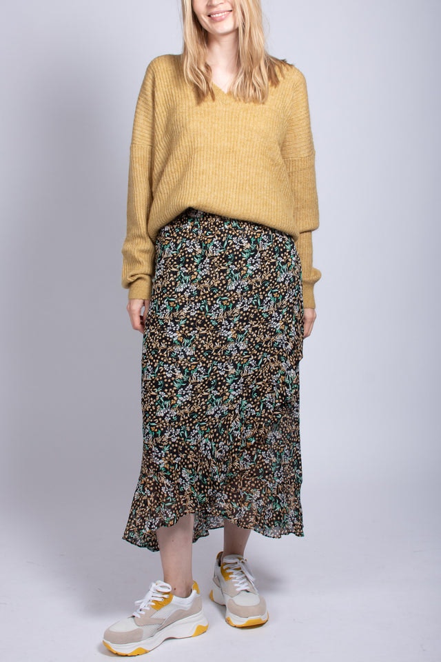 Wise Midi Skirt - Black - Second Female - Skjørt - VILLOID.no