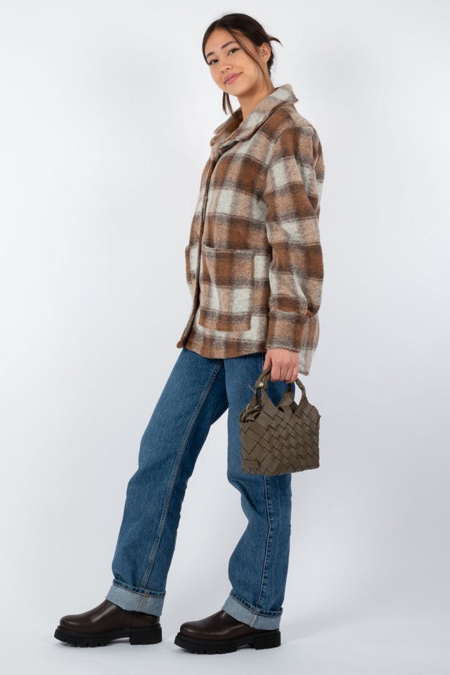 Viksa Jacket Wool - Brown Checks