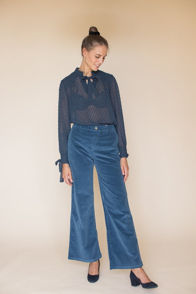 Sheer Top - Vintage Indigo - MAUD - Bluser & Skjorter - VILLOID.no