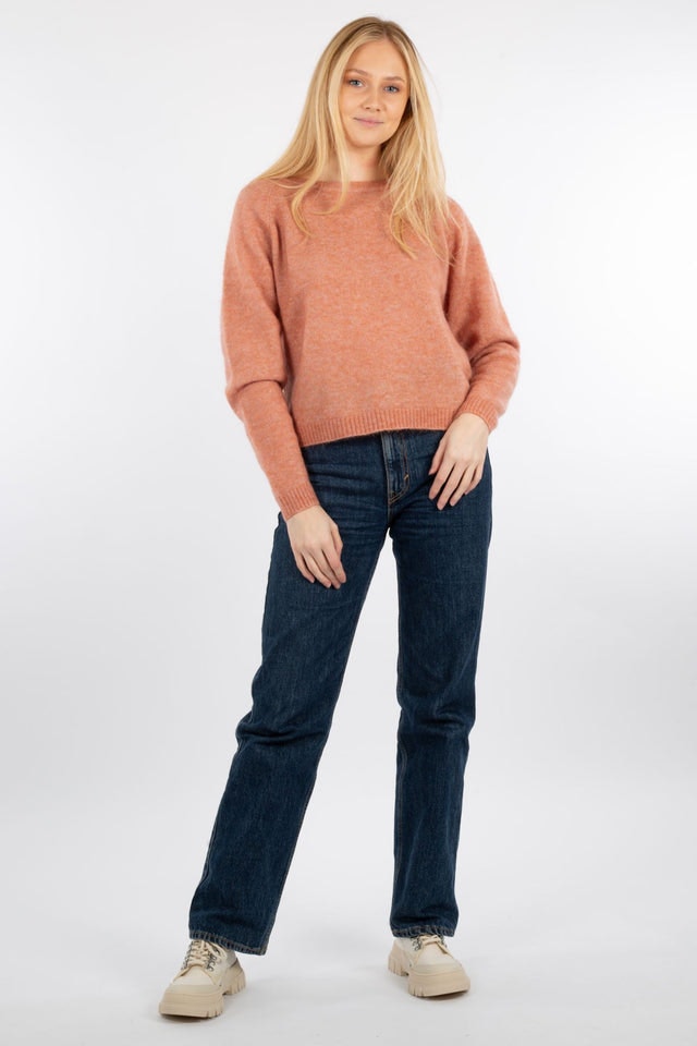 Brook Knit New Loose O-Neck - Light Mahagony