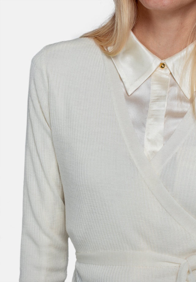 Wool Wrap Top - Cream - Pierre Robert x Jenny Skavlan - Gensere - VILLOID.no