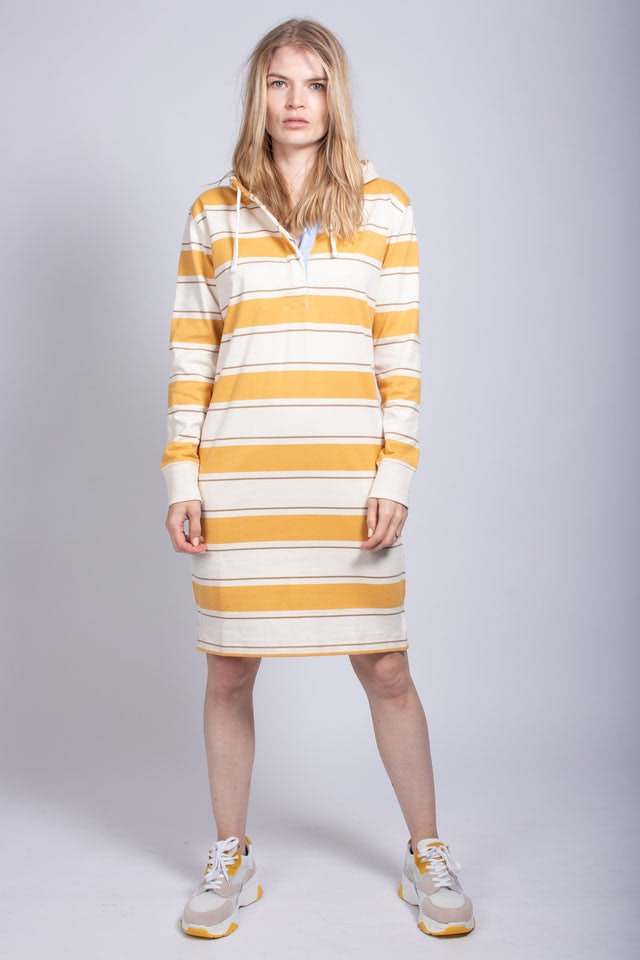 Hooded Heavy Rugger Dress - Cream - GANT - Kjoler - VILLOID.no