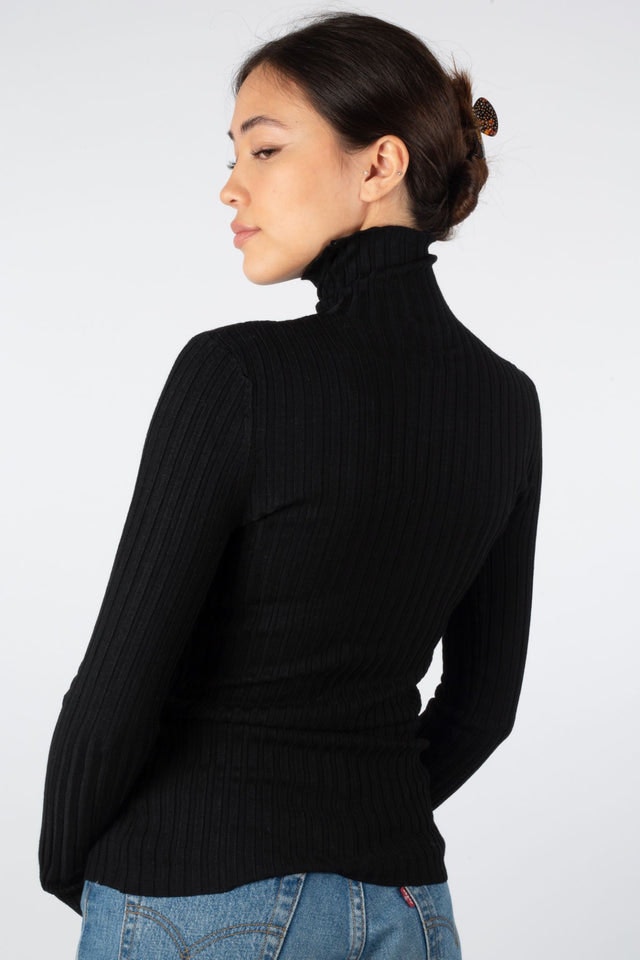 Chelsea LS Knit Top - Black