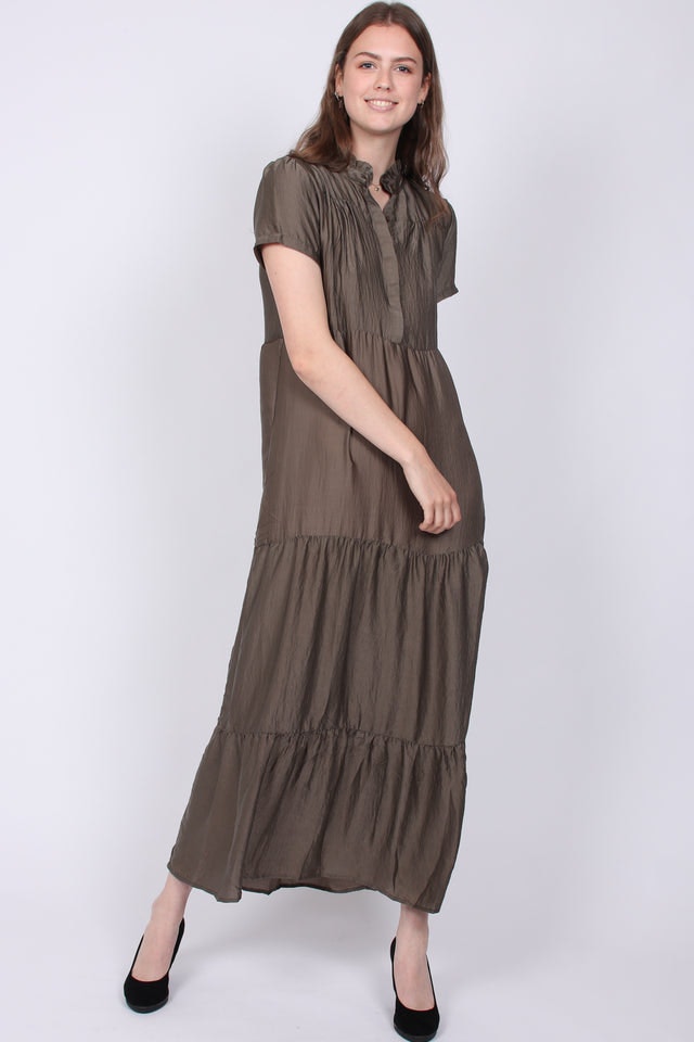 Zoey Dress - Dusty Army - Neo Noir - Kjoler - VILLOID.no
