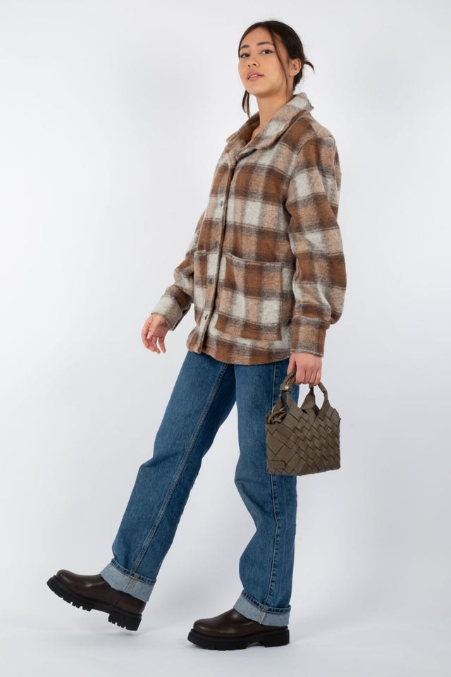 Viksa Jacket Wool - Brown Checks