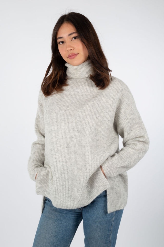 Nordby Roll-Neck - Light Grey Melange