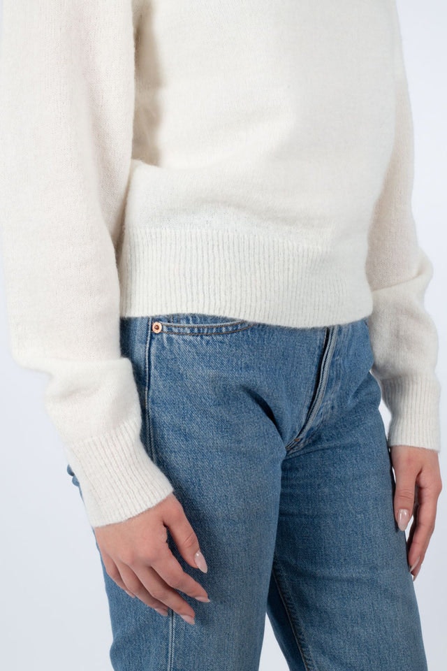 Brook Knit Volumen O-Neck - Off White