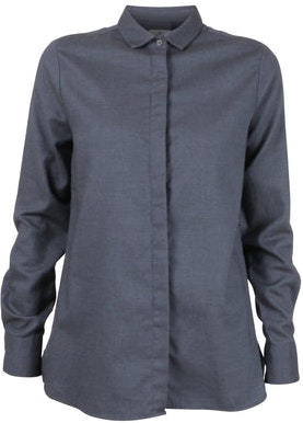 Mørkeblå Arniesays: Crawford Wool Flannel Skjorte - ArnieSays - Bluser & Skjorter - VILLOID.no