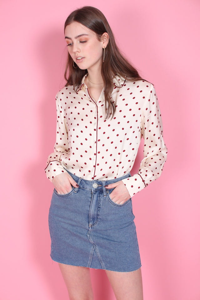 Davina Shirt - Cabernet - Second Female - Bluser & Skjorter - VILLOID.no