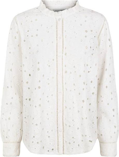 Lindy Lace Shirt - White - Second Female - Bluser & Skjorter - VILLOID.no