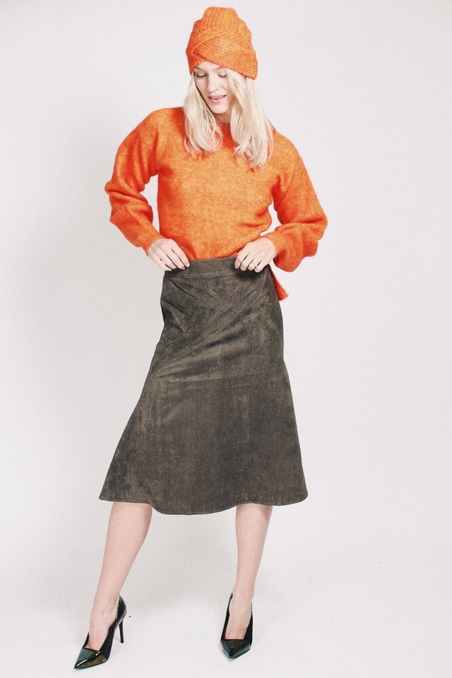 Cord Long Skirt - Olivine - MAUD - Skjørt - VILLOID.no