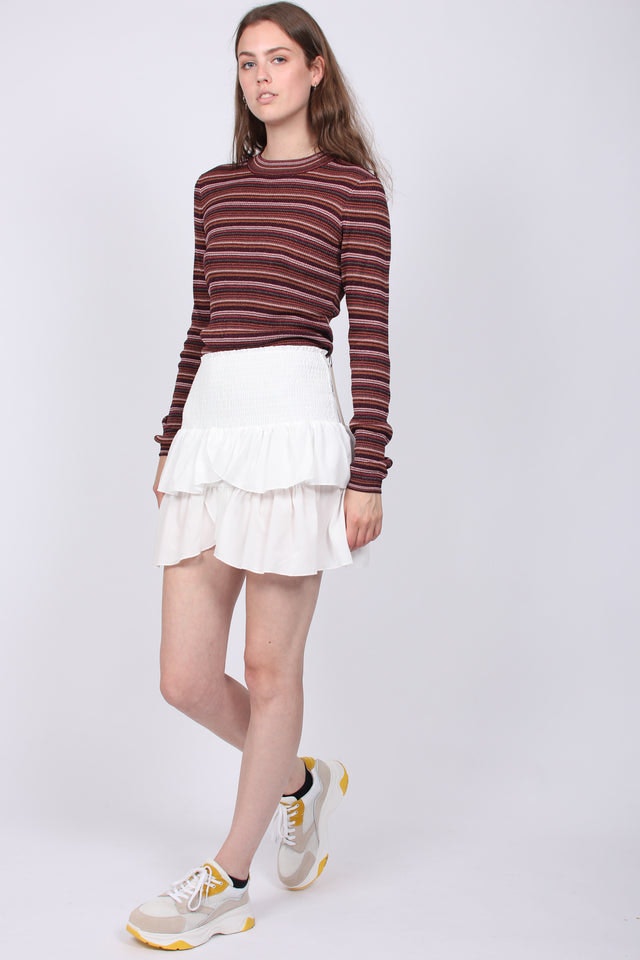 Carin Skirt - White - Neo Noir - Skjørt - VILLOID.no