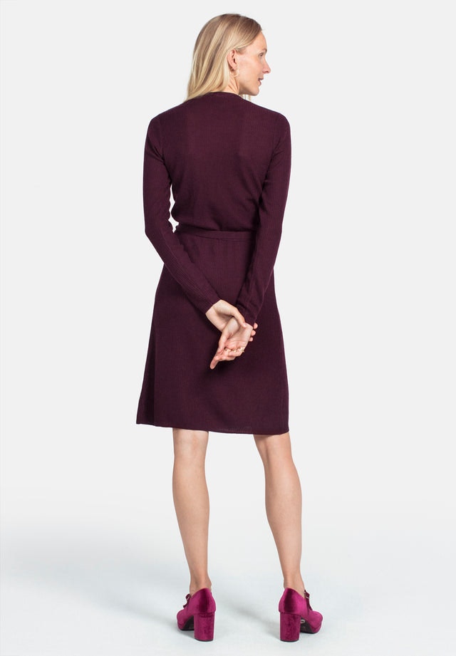 Wool Wrap Dress - Burgundy - Pierre Robert x Jenny Skavlan - Kjoler - VILLOID.no