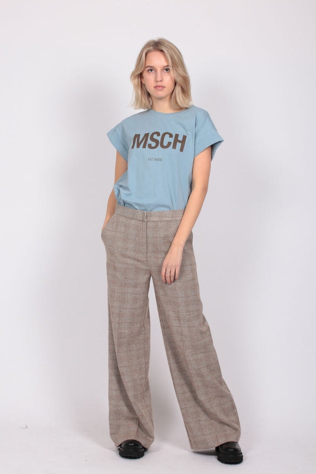 Alva MSCH STD Tee - Dusty Blue/Cub - Moss Copenhagen - T-skjorter & Topper - VILLOID.no