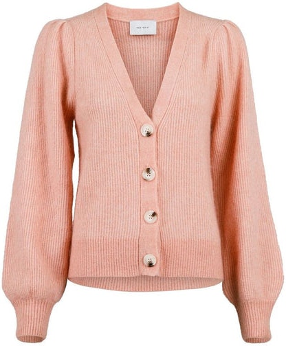 Gimma Knit Cardigan - Peach Melange - Neo Noir - Gensere - VILLOID.no