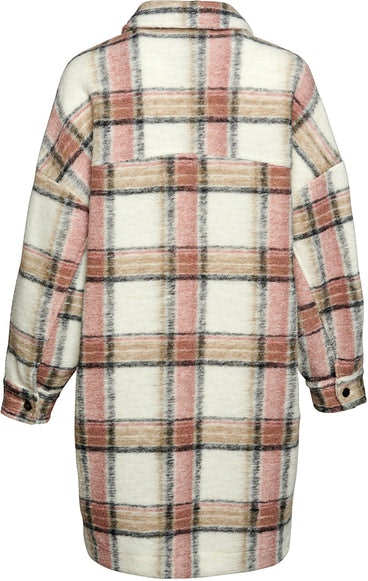 Celine Coat Wool - Offwhite/Rose/Camel Checks