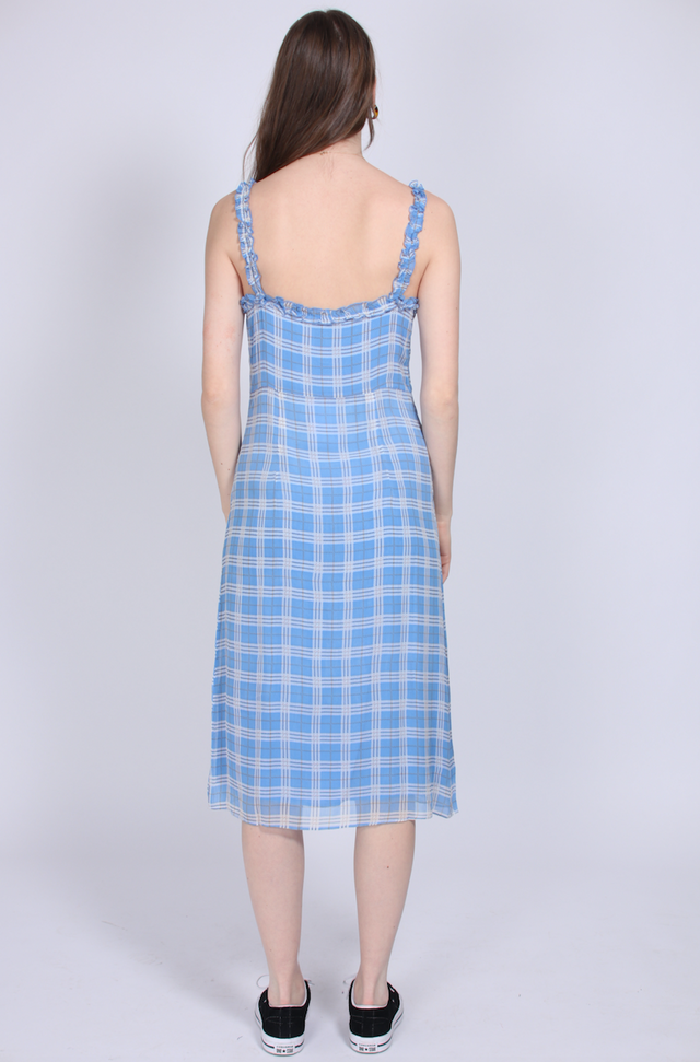 Terna Midi Strap Dress - Little Boy Blue - Second Female - Kjoler - VILLOID.no