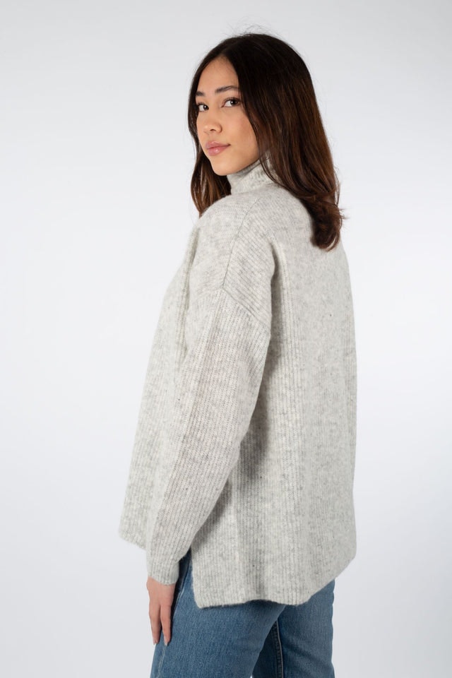 Nordby Roll-Neck - Light Grey Melange