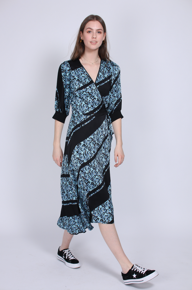 Break Wrap Dress - Little Boy Blue - Second Female - Kjoler - VILLOID.no