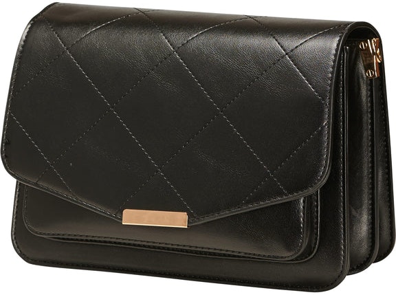 Blanca Multi Compartment Bag - Black Leather Look