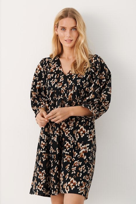 OpalPW Dress - Black Blurred Lea