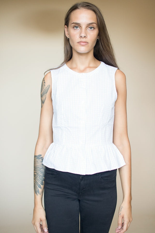 Kristina - Blue Gingham - FWSS - Bluser & Skjorter - VILLOID.no