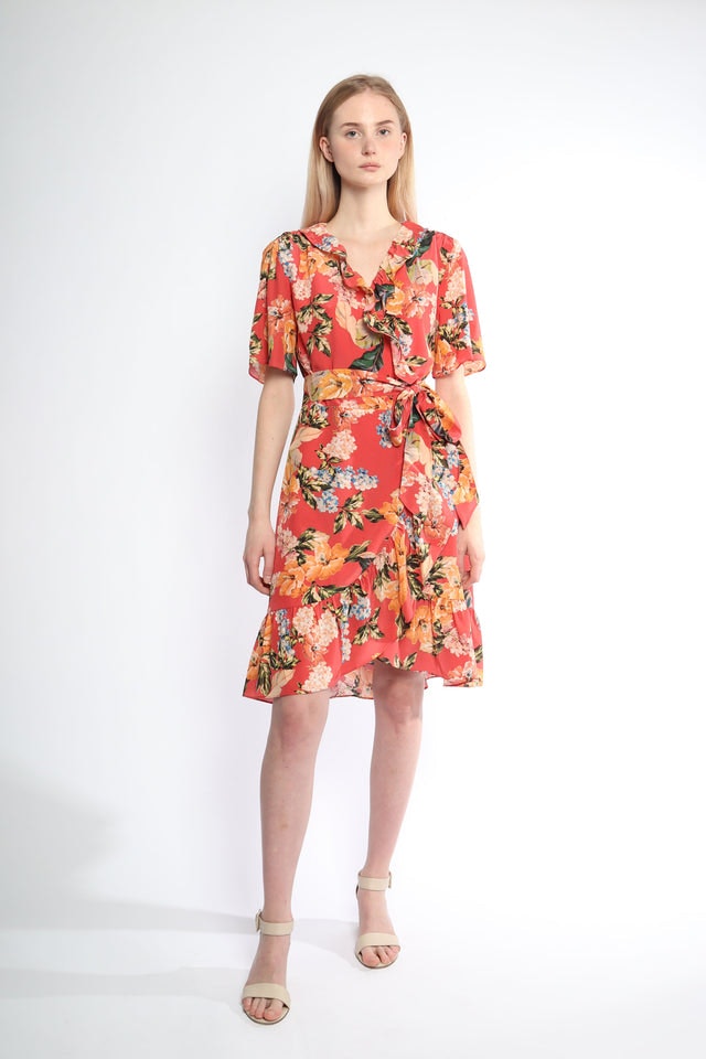 Synne Silk kjole - Tropical Red - FWSS - Kjoler - VILLOID.no