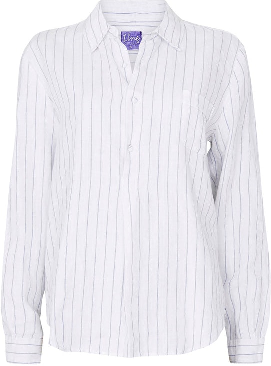 Mona stripeblouse - white - Line of Oslo - Bluser & Skjorter - VILLOID.no