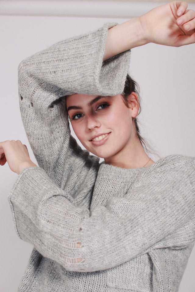 Fifi sweater - Grey Melange - Line of Oslo - Gensere - VILLOID.no