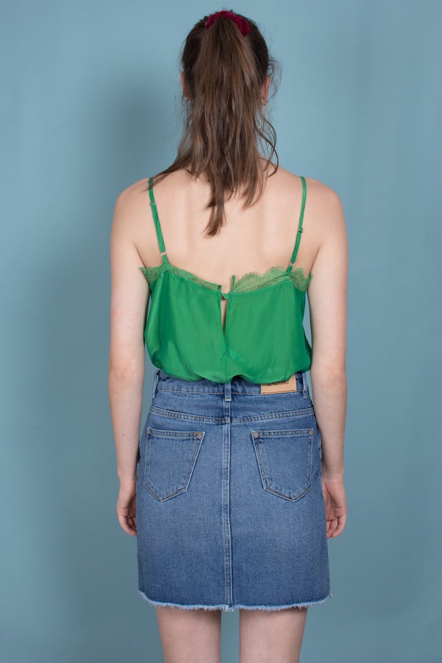 Macy Strap Top - Medium Green - Second Female - T-skjorter & Topper - VILLOID.no