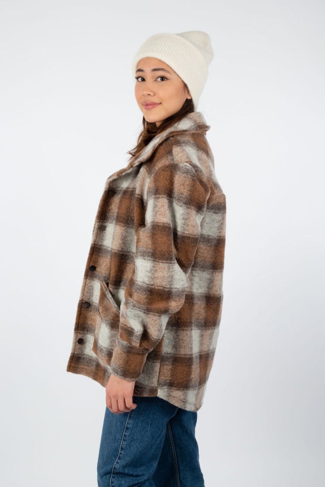 Viksa Jacket Wool - Brown Checks