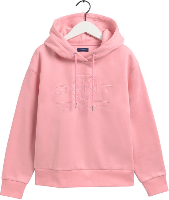 Tonal Archive Shield Sweat Hoodie - Geranium Pink