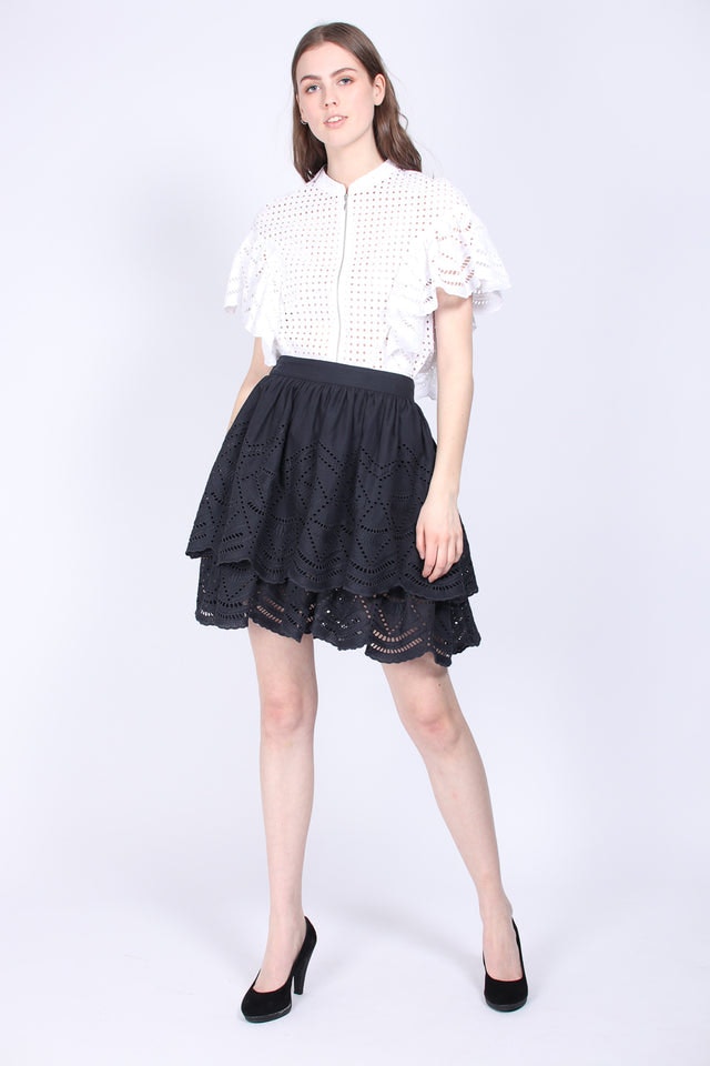 Lace Skirt - Sky Captain - MAUD - Skjørt - VILLOID.no
