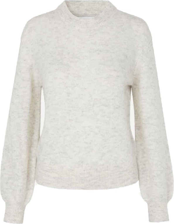 Jaci Crew Neck - It Grey Melange - Samsøe Samsøe - Gensere - VILLOID.no