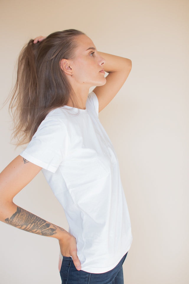 Maud Tonal t-shirt - White - MAUD - Bluser & Skjorter - VILLOID.no