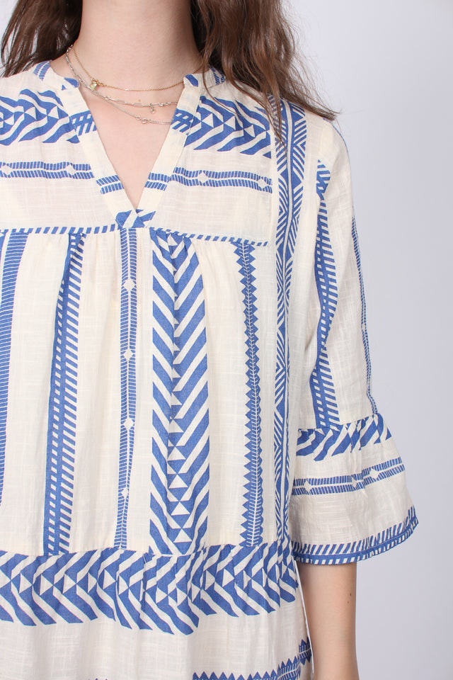 Gunvor Aztec Dress - Blue - Neo Noir - Kjoler - VILLOID.no