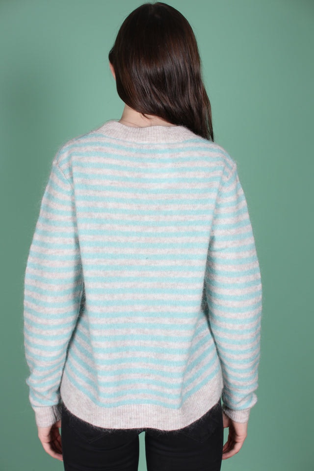 Amaris Knit O-neck - Aqua Haze - Second Female - Gensere - VILLOID.no