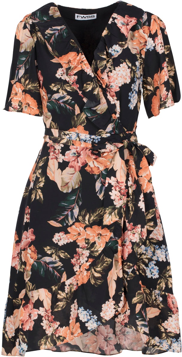 Synne Silk kjole - Tropical Black - FWSS - Kjoler - VILLOID.no