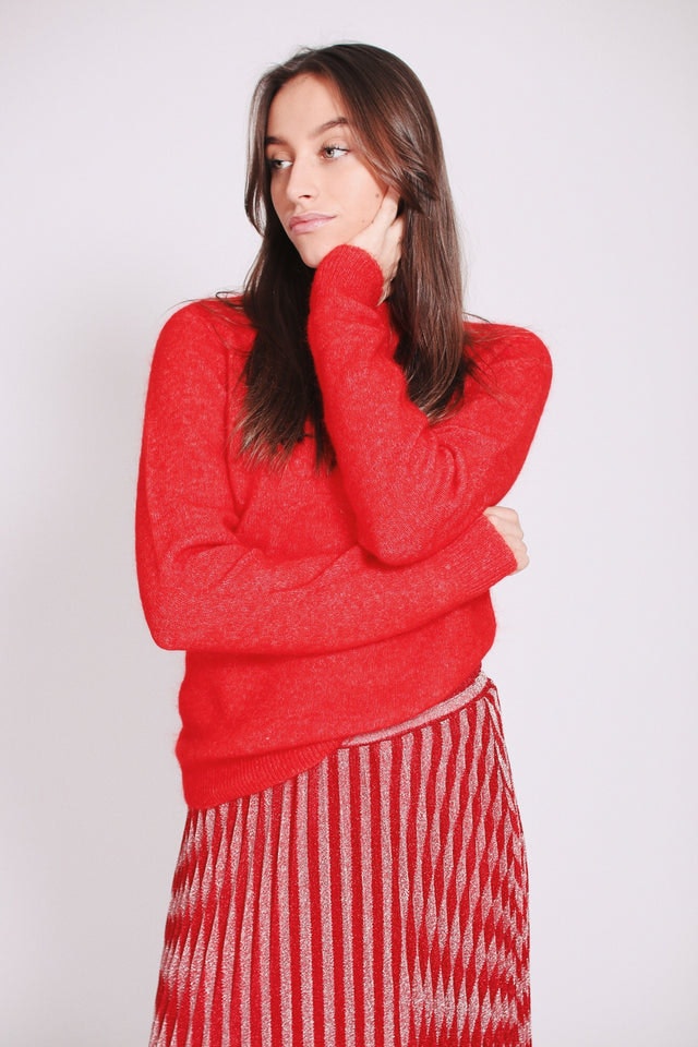 Brook Knit O-neck - Poinciana - Second Female - Gensere - VILLOID.no