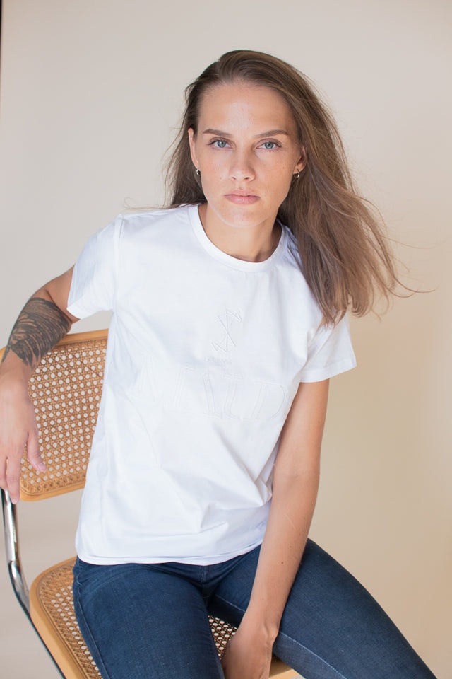 Maud Tonal t-shirt - White - MAUD - Bluser & Skjorter - VILLOID.no
